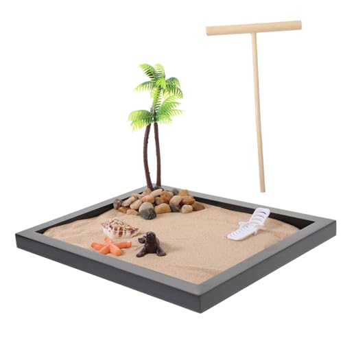 KONTONTY Landschaftsmodell Zen Sandstrand Dekorativer Garten Sandkasten Für Desktop-Garten von KONTONTY