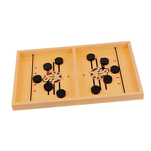 KONTONTY 1 Schachtel hüpfendes Schach Planke interaktives familienspiele Fingerstoßbrettspiel Board Games Boardgames Katapultschach Desktop-Schachspiel Brettspiel Holz von KONTONTY