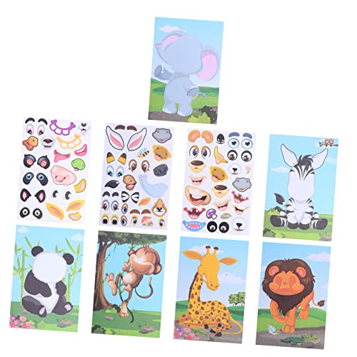KONTONTY 1 Set Aufkleber Zum Wechseln Von Tiergesichtern Tiere Kindergeschenke Kindergeschenke Aufkleber Für Machen Sie Ihre Eigenen Tiergesichtsaufkleber Kinderaufkleber von KONTONTY