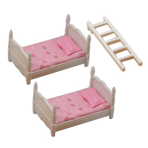 KONTONTY 1 Set Bettmodell Lebensspielszenenmodell Mini Haus Etagenbett Mini Möbelmodelle Mini Puppenhaus Miniatur Puppen Etagenbett Mini Etagenbett Miniatur von KONTONTY