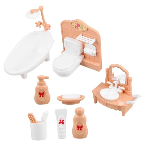 KONTONTY Komplettes Duschraum-Set Mit Miniatur-badmöbeln Ideal Als Puppenhaus-Accessoire- Ihre Mini-Landschaft KONTONTY Komplettes Duschraum-Set Mit Miniatur-badmöbeln Ideal Als Puppenhaus-Accessoire- Ihre Mini-Landschaft von KONTONTY