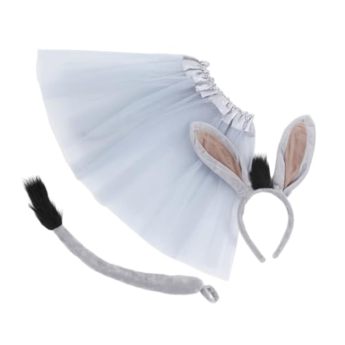KONTONTY Tierkostüm-Set Esel Stirnband Ohren Tutu Erwachsene Halloween-Party Verkleidung Kostüme KONTONTY Tierkostüm-Set Esel Stirnband Ohren Tutu Erwachsene Halloween-Party Verkleidung Kostüme von KONTONTY