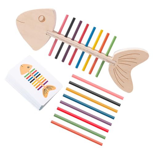 KONTONTY 1 Set Farbklassifizierungspaarung Kinderspielzeug Fischgräte Farbabgleich Kinderspiele Farbabgleichsspielzeug Farbabgleichs Beschäftigungsbrett Farbabgleichsspiel von KONTONTY