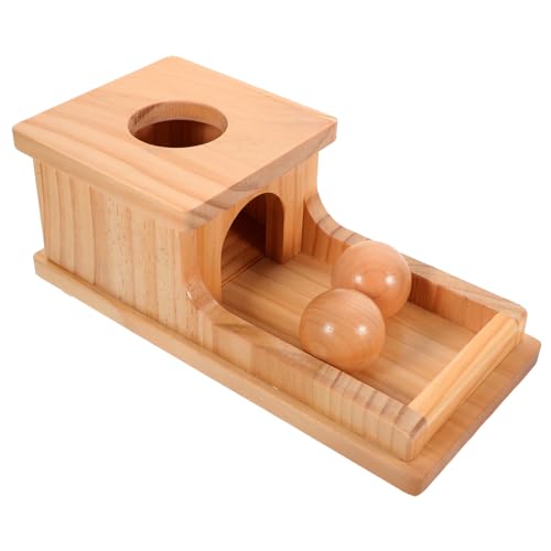 KONTONTY Kontrast Spielzeug Baby Neugeborenen Spielzeug 1 Set Früherziehung Pitching Box Boxen Ball Container Holz von KONTONTY