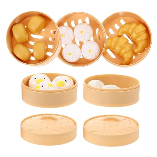 KONTONTY 1 Set Frühstück Knödel Spielzeug Knödel Spielset Gedämpfte Knödel Spielzeug Gedämpftes Brötchen Spielzeug Interaktives Frühstücksspielzeug von KONTONTY