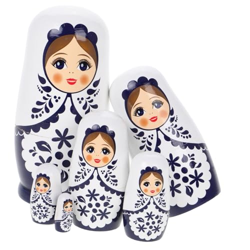 KONTONTY 1 Set Holzpuppen Bastelpuppen Nesting Dolls Babuschka Halloween Wunschgeschenk Ornament Basteln Für Bausätze Kunsthandwerk Tischpuppe Holzbausatz von KONTONTY