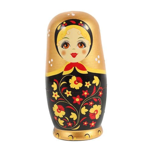 KONTONTY Matrjoschka-Puppen Satz Aus Holz Traditionelle Spielzeugpuppen Für Kinder Matrjoschka-Set Für Geburtstag Und Weihnachten KONTONTY Matrjoschka-Puppen Satz Aus Holz Traditionelle Spielzeugpuppen Für Kinder Matrjoschka-Set Für Geburtstag Und Weihnachten von KONTONTY