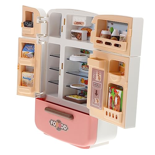 KONTONTY 1 Set Küchensimulationskühlschrank Mini Spielzeug Winzige Hausgeräte Spielzeugkühlschrank Für Kinder Mini Lebensmittelspielzeug Miniatur Lebensmittel Realistische Mini von KONTONTY