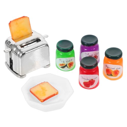 KONTONTY 1 Set Legierung Puppe Möbel Prop Puppenhaus Brot Maschine Harz Miniatur Miniatur Brot Maker von KONTONTY