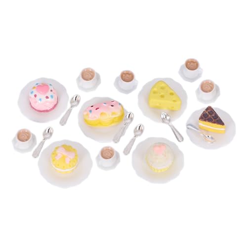 KONTONTY 12: Miniatur-kaffeetassen-Dessert-Set Miniatur-küchenzubehör Für Puppenhaus- von KONTONTY