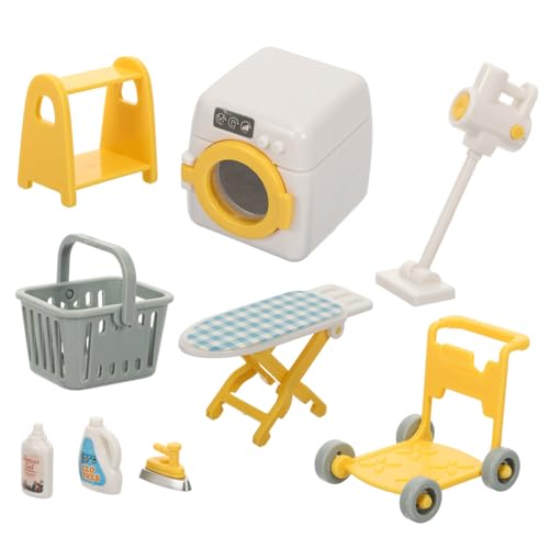 KONTONTY Miniatur-puppenhaus-Set Mini-waschküchenmöbel Realistisches Waschmaschinenspielzeug Für Jungen Und Mädchen Rollenspiel von KONTONTY