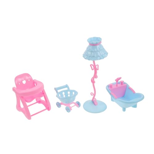 KONTONTY 1 Set Miniatur-puppenhauszubehör Für Mädchen, Mini-Spiel-einkaufswagen, Stuhl, Badewanne, Tisch, Lampe, Mini-möbel Für Fantasievolles Spielen, Puppenhaus-Layout-Requisiten KONTONTY 1 Set Miniatur-puppenhauszubehör Für Mädchen, Mini-Spiel-einkaufswagen, Stuhl, Badewanne, Tisch, Lampe, Mini-möbel Für Fantasievolles Spielen, Puppenhaus-Layout-Requisiten von KONTONTY