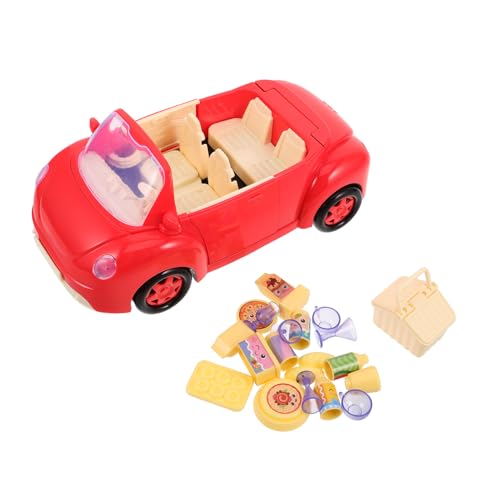 KONTONTY Rollenspiel-Picknick-Set Für Kinder Miniatur-Geschirr Spielzeug Mit Offenem Auto Simulation Von Lebensmitteln von KONTONTY
