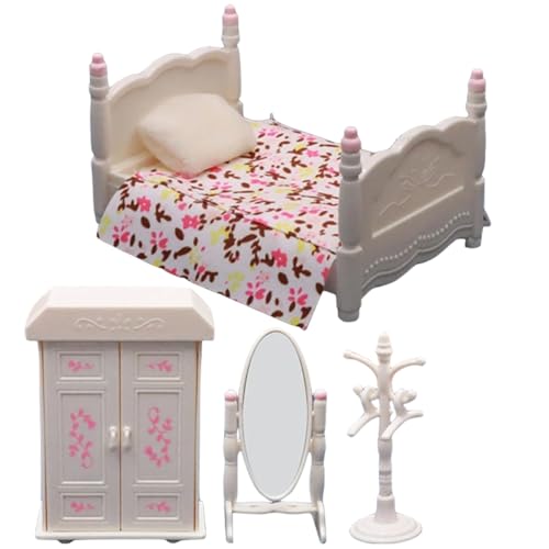 KONTONTY 1 Set Realistische Miniatur Schlafzimmer öbel Dekoration Für Puppenhaus Miniatur Kleiderschrank Und Bett Zubehör Für Puppenmöbel Set KONTONTY 1 Set Realistische Miniatur Schlafzimmer öbel Dekoration Für Puppenhaus Miniatur Kleiderschrank Und Bett Zubehör Für Puppenmöbel Set von KONTONTY