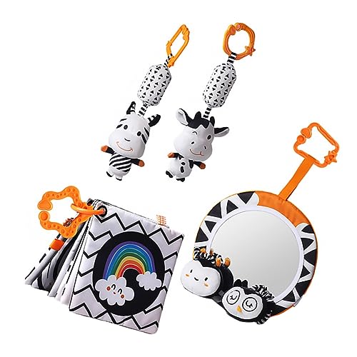 KONTONTY Lernbuch-Set Für Kleinkinder Stoffbuch Für Babys Geräusche Und Schwarz-weiß-Muster Sicher Für Jungen Und Mädchen Leicht Zu Reinigen von KONTONTY