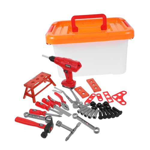 KONTONTY 1 Set Set Werkzeugkasten Kit Und Jungen Werkzeuge Kleinkind Rollenspiel Werkzeug Lernspielzeug Werkzeug Für Pädagogisches Werkzeug Pädagogisches Lernen Abs von KONTONTY