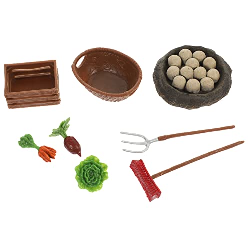 KONTONTY 1 Set Simulation Bauernhof Ornamente Kleinkinderspielzeug Sandtischmodelle Dekorationen Kinderspielzeug Mini Simulation Bauernhofmodelle Bauernhofspielzeug Bauernhaus von KONTONTY