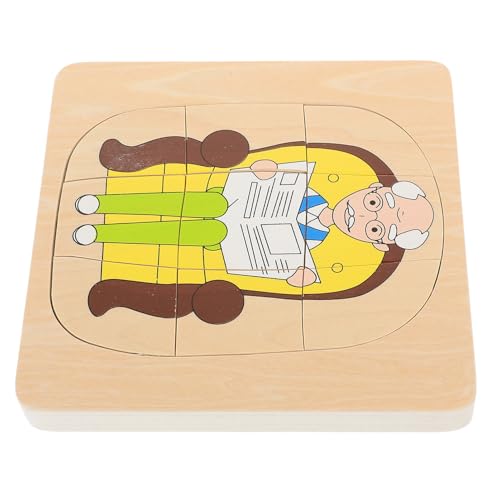 KONTONTY 1 Set Tier Und Kinderpuzzles Kinderpuzzles Multikulturelles Lernspielzeug Cartoon Puzzles Lernspielzeug Puzzles Für Kleinkinder Lernpuzzle Montessori Aus Holz von KONTONTY