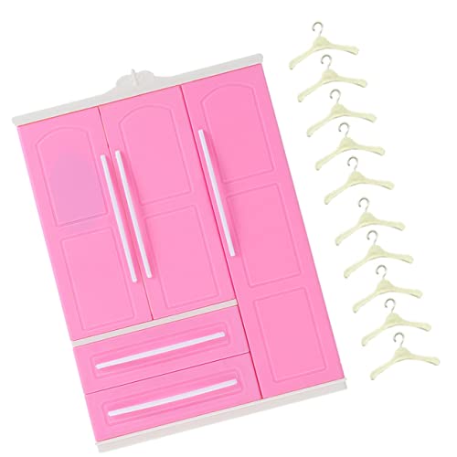KONTONTY 1 Set Von Puppengarderobe Puppenkleidung Kleiderschrank Mini House Möbel Mini Puppenkleiderbügel Kleiderbügel von KONTONTY
