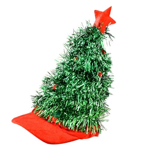 KONTONTY 1 Stk Weihnachtsbaummütze Weihnachts-cosplay-accessoires Kinderhüte Weihnachtsfeier Hut Weihnachtskappe Weihnachtsmannmütze Für Kinder Grünes Outfit Requisiten Vlies Weihnachten von KONTONTY