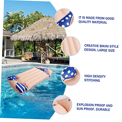 KONTONTY Aufblasbare Schwimmmatte Schwimmbett Schwimmkissen Für Erwachsene Bikini-Muster Pool Spielzeug von KONTONTY