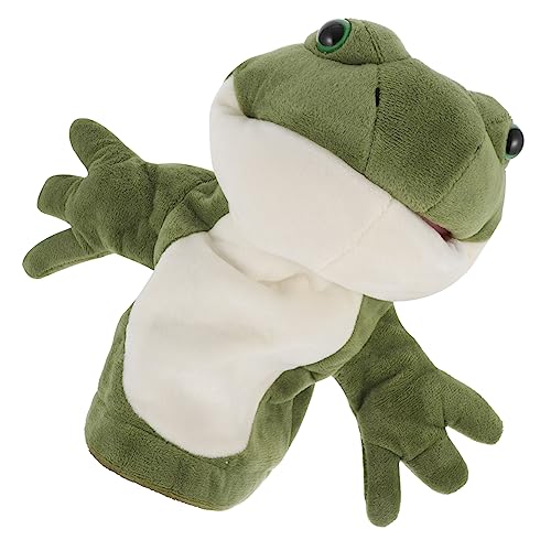 KONTONTY 1 Stück Froschpuppe Puppen Toys kindergeburtstags mitgebsel Frog Plüsch Handpuppe interaktives Plüschtier Rollenspiel Handpuppe Frösche Handpuppe Green von KONTONTY