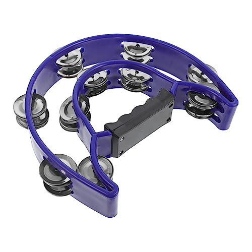 KONTONTY 1 Stück Handglocke Handschlagtrommel Musikinstrument Schlaginstrument tragbares Percussion-Instrument handgehaltenes Instrument Musikalisches Tamburin rostfreier Stahl von KONTONTY