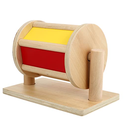 KONTONTY 1 Stück Holztextil Trommelspielzeug für Pädagogisches Musikinstrument zur Frühen Sicheres Leichtes und Tragbares für Kindergartenaktivitäten und Eltern Spiele von KONTONTY