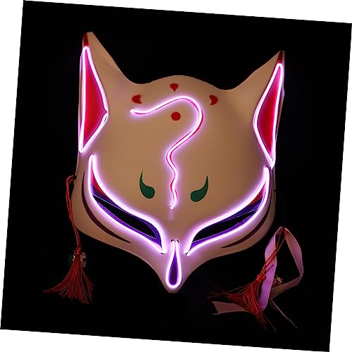 KONTONTY 1 Stück Luminous Fox Mask für Halloween Party Glühende Maske für Kostüm Events Einfache Tragbarkeit für Karneval und Cosplay Requisiten KONTONTY 1 Stück Luminous Fox Mask für Halloween Party Glühende Maske für Kostüm Events Einfache Tragbarkeit für Karneval und Cosplay Requisiten von KONTONTY