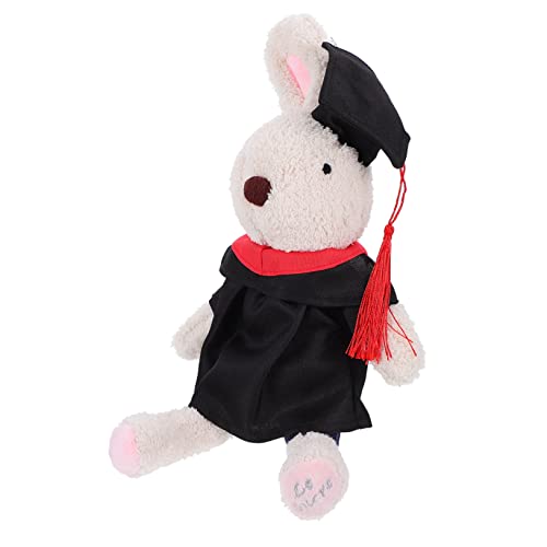 KONTONTY 1 Stück Plüschspielzeugpuppe Plüschtiere Abschluss-plüschtier Kuscheltiere Für Plüsch-Kaninchen-Puppe Abschluss Stofftiere Plüsch- Heimdekoration Beige Pp Baumwolle von KONTONTY