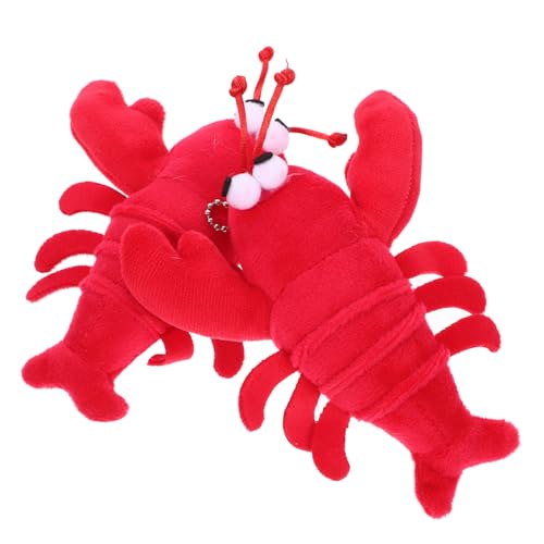 KONTONTY 1 Stück Plüschtier wohnaccessoires Hamster mini Kuscheltier spielzeuge puppenaugen dekorativer Spielzeuganhänger Krebse -Anhänger PP Baumwolle rot von KONTONTY