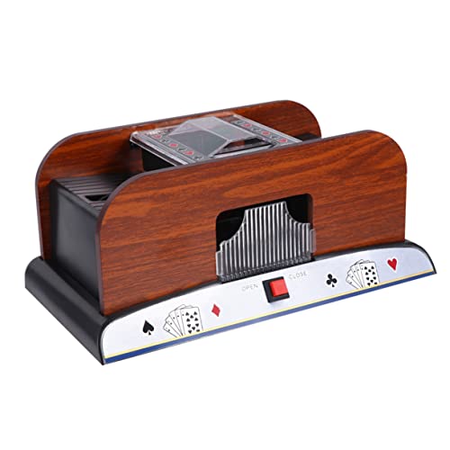 KONTONTY 1 Stück Poker-mischen Mischmaschine Automatisch Betrieben Bild Pokerhandmaschine Schwarz Spielkartenautomat Handeln Kartenspiel Elektrischer Schürhaken Pokerkarte Black von KONTONTY