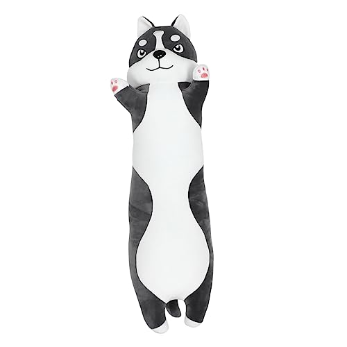 KONTONTY 1 Stück Puppe kindergeschenke Husky plüschtier weihnachsgeschenk Weihnachten wichtelgeschenk Puppenkissen Tier Stofftier Welpen-Wurfskissen Plüsch Husky elastisches Vlies von KONTONTY