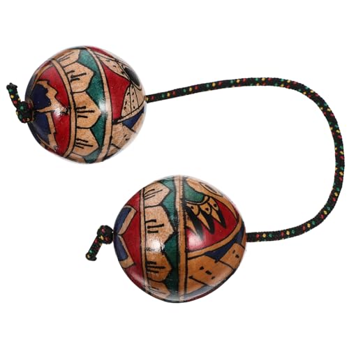 KONTONTY 1 Stück Sandball -schlagzeugergeschenk Sandball Handgemalter Rhythmusball Rhythmus-sandball Rhythmischen Punching-Ball Musikalische Partygeschenke Für Holz von KONTONTY