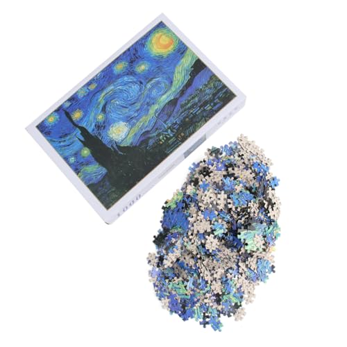 KONTONTY 1 Stück Teile Puzzle für Erwachsene und Hochwertiges Jigsaw mit Nachtmotiv Farbenfroh Rahmen für Spaß von KONTONTY