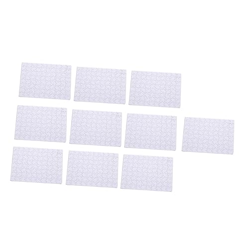 KONTONTY 10 Blätter Wärme Übertragungs Puzzle Fototransferpapiere DIY-Puzzle Leeres Puzzle Rätsel Malen Puzzle Aus Leerem Papier Wärmeübertragungspapier DIY Thermotransfer Zubehör Weiß von KONTONTY
