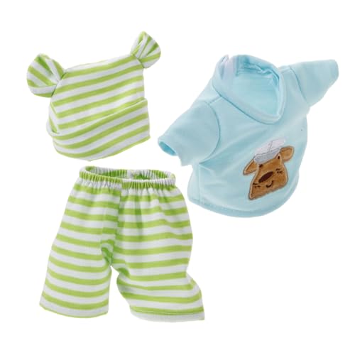 KONTONTY 10 Puppe Anziehen Kleidung Neugeborenes Junge Wiedergeboren Klein Badeanzüge Für Babypuppen Puppenhauszubehör Realistische Babypuppensachen Light Green Baumwolle von KONTONTY