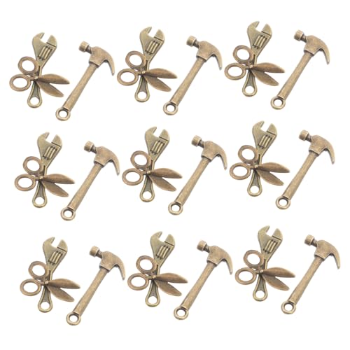 KONTONTY 10 Sätze Miniaturwerkzeuge für Puppenhaus Stabiles Legierungsmaterial Realistische Simulation mit Schraubenschlüssel Hammer und Schere Kreatives DIY-werkzeugset für Bastler und KONTONTY 10 Sätze Miniaturwerkzeuge für Puppenhaus Stabiles Legierungsmaterial Realistische Simulation mit Schraubenschlüssel Hammer und Schere Kreatives DIY-werkzeugset für Bastler und von KONTONTY