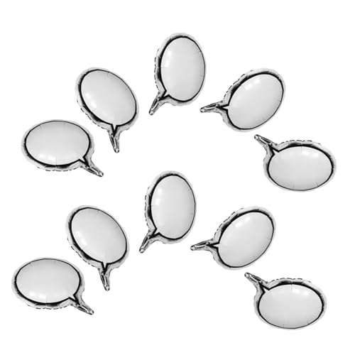 KONTONTY 10 Stück Aluminium Folienballons Sprechblasendesign Beschreibbar DIY Geburtstags Verlobungsdeko für Hochzeiten Vielseitige Partydekoration Langlebig KONTONTY 10 Stück Aluminium Folienballons Sprechblasendesign Beschreibbar DIY Geburtstags Verlobungsdeko für Hochzeiten Vielseitige Partydekoration Langlebig von KONTONTY