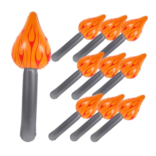 KONTONTY 10 Stück Aufblasbare Feuerfackeln Luftige Deko für Kinderpartys Sportevents und Festlichkeiten Leicht und Tragbar für Halloween Geburtstage und Weihnachten KONTONTY 10 Stück Aufblasbare Feuerfackeln Luftige Deko für Kinderpartys Sportevents und Festlichkeiten Leicht und Tragbar für Halloween Geburtstage und Weihnachten von KONTONTY