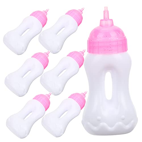 KONTONTY 10 Stück Babyflaschen Puppenzubehör für Fantasievolles Realistische Nachbildung von Milch und Saftflaschen für Kleine und Rollenspiele Robustes und Sicheres Material KONTONTY 10 Stück Babyflaschen Puppenzubehör für Fantasievolles Realistische Nachbildung von Milch und Saftflaschen für Kleine und Rollenspiele Robustes und Sicheres Material von KONTONTY