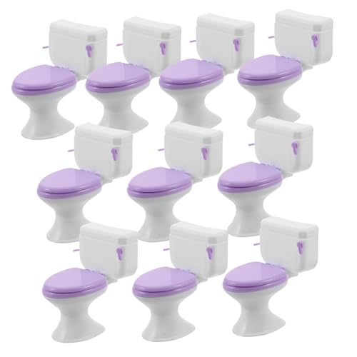 KONTONTY 10 Stück Badezimmermöbel Detailgetreuer Mini-toilettensitz Vielseitiges Puppenhaus-Badezimmer-zubehör für Kreative Spielszenen KONTONTY 10 Stück Badezimmermöbel Detailgetreuer Mini-toilettensitz Vielseitiges Puppenhaus-Badezimmer-zubehör für Kreative Spielszenen von KONTONTY