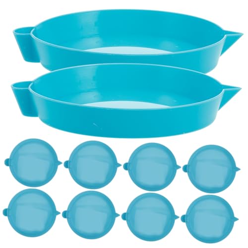 KONTONTY 10 Stücke Runde Seifenblasenschalen Spielzeug Wassertabletts Für Kinder Party Spiel Unterhaltung Outdoor Aktivitäten von KONTONTY