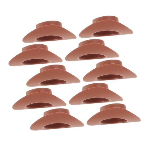 KONTONTY 10 Stück Cowboy Hüte für Puppen Niedliche Dekoration für Puppenhäuser Zubehör für Kindergeburtstage und Festlichkeiten von KONTONTY