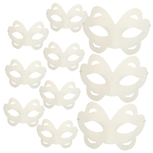 KONTONTY 10 Stück DIY Papiermasken zum Bemalen Leere Leichte Bastelmasken aus Papier um Maskerade und Cosplay Masken für Damen zu Gestalten für Partys und Kreative Kunstprojekte von KONTONTY