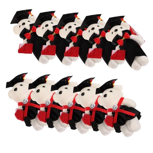 KONTONTY 10 Stück Dr. Bärenpuppe Abschlussbär 2023 Bärenzubehör Selber Machen Bären Mit Abschlussmotiv Tragen Blumenstrauß DIY Ornamente Dekorative Bärenzubehör Miniatur-abschlussbär Schaum von KONTONTY