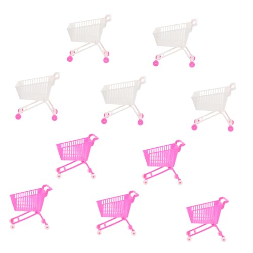 KONTONTY 10 Stück Einkaufswagenmodell Miniatur Lebensmittelgeschäft Mini- Kinderspielzeug einkaufswagen Auto Mini-Einkaufswagen Tell dir vor, zu Plastik von KONTONTY