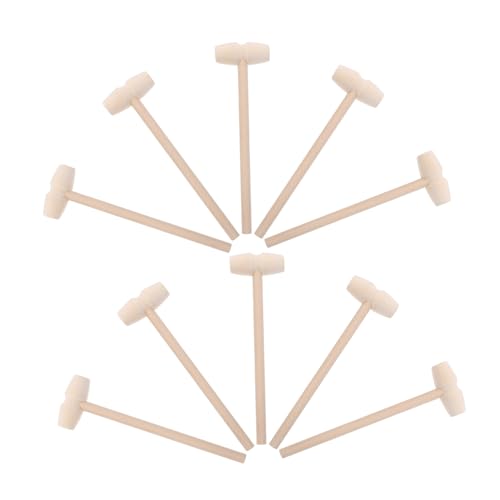 KONTONTY 10 Stück Hammerspielzeug Kinderhammerspielzeug Funktionelle Mini Stubbyhämmer Echter Mallet Kleines Konstruktionswerkzeug Winzige Blöcke Hämmer Zusammenbauen Zusammenbauwerkzeug von KONTONTY