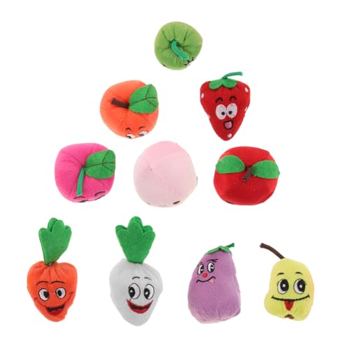 KONTONTY 10 Stück Handpuppenpuppe Obst Kinderhandpuppen Fingerpuppen Kleinkind Fingerpuppen Fingerspielzeug Für Kleinkinder Fingerspielzeug Für Handfingerpuppenspielzeug von KONTONTY