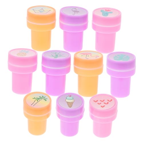 KONTONTY 10 Stück Kinderstempel Kleinkind Stempel Tierstampfer Für Mini-Stempel Kindermarken Prinzessinnen-Stempel Handstempel Handstempel Für Party Bevorzugt Briefmarken PVC von KONTONTY